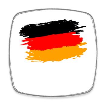 I Love GERMANY Chemise Drapeau GERMANY PRIDE - Magnet carré - blanc - Devant