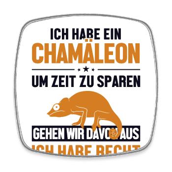 Chamäleonbesitzer hat immer Recht Veiled Panther - Magnet carré - blanc - Devant