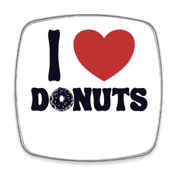 J’adore Donuts Doughnut Maker Glazed Lover Donut - Magnet carré - blanc - Devant