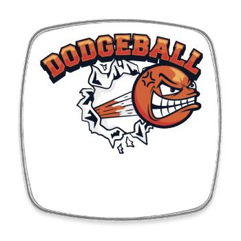 Dodgeball Game Prisonball Team Player Dodgeball - Square fridge magnet - white - Front