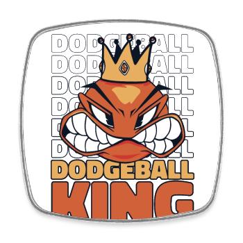 Dodgeball King Game Prisonball Team Player - Square fridge magnet - white - Front