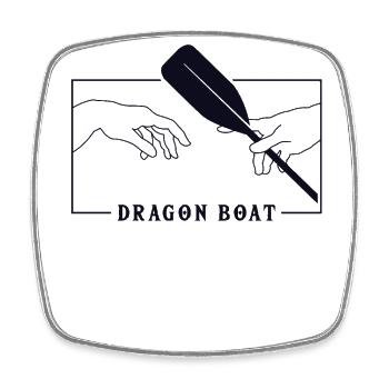 Michelangelo Creation of Adam Drachenboot Team - Square fridge magnet - white - Front