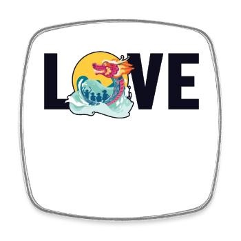 Love Drummer Team Paddler Lover Dragon Boat - Square fridge magnet - white - Front