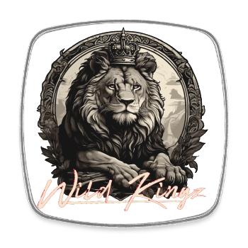 Lion - Square fridge magnet - white - Front