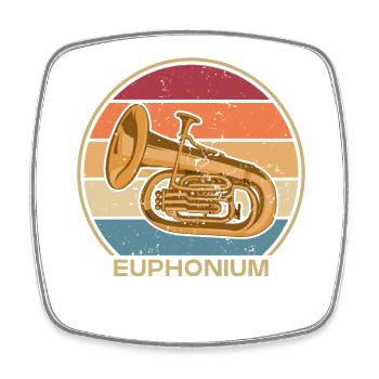 Retro Euphonist Euphonist Instrumentalist Spieler - Viereckiger Kühlschrankmagnet - Weiß - Vorne