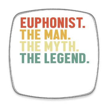 Euphonist Mann Mythos Legende Euphonist Euphonist - Viereckiger Kühlschrankmagnet - Weiß - Vorne