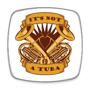 Es ist kein Tuba-Euphoniumist Euphonist - Viereckiger Kühlschrankmagnet - Weiß - Vorne