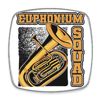 Euphonium Squad Euphoniumist Instrument Euphonist - Viereckiger Kühlschrankmagnet - Weiß - Vorne