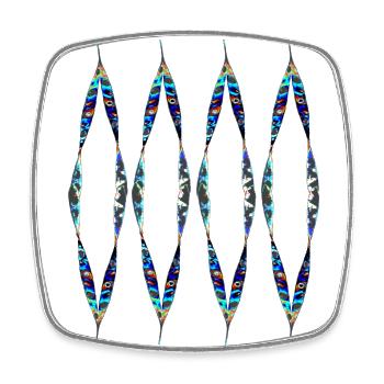 Buntes Design - Viereckiger Kühlschrankmagnet - Weiß - Vorne