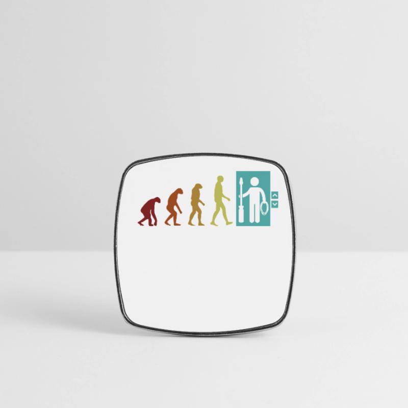 Elevator Technician Evolution Inspector Elevator Square fridge magnet