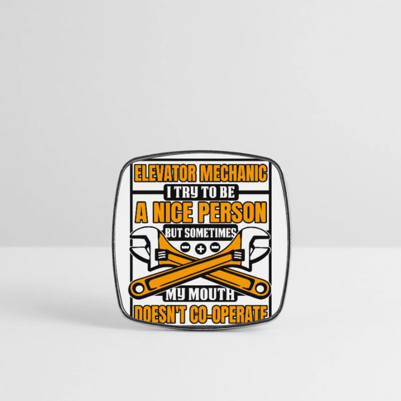 Sometimes My Mouth Doesn't Co-Operate Elevator Square fridge magnet