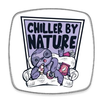 Chiller By Nature Brown-Throated Pilosa Folivora - Square fridge magnet - white - Front