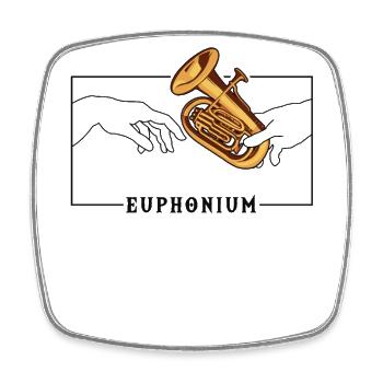 Michelangelo Schöpfung von Adam Euphonium Euphonist - Viereckiger Kühlschrankmagnet - Weiß - Vorne