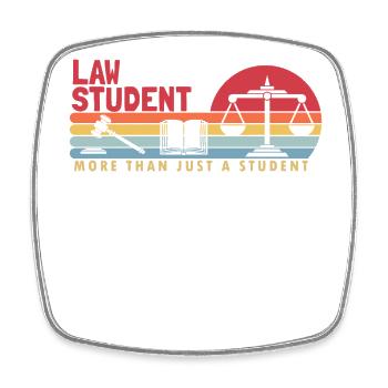 Étudiant en droit plus qu’un étudiant en droit - Magnet carré - blanc - Devant