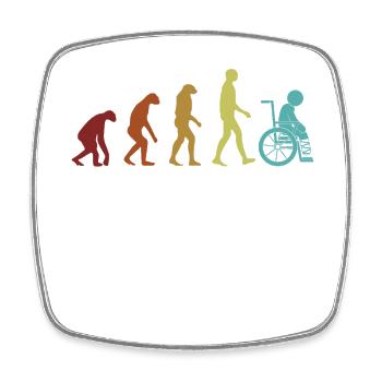 Evolution Gebrochener Finger Gebrochener Arm Bein Chirurg - Viereckiger Kühlschrankmagnet - Weiß - Vorne