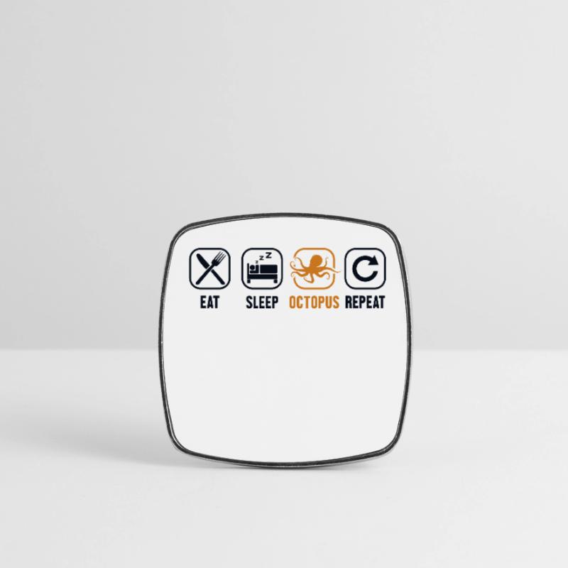 Eat Sleep Octopus Repeat Octopodes Octopoda Lover Square fridge magnet