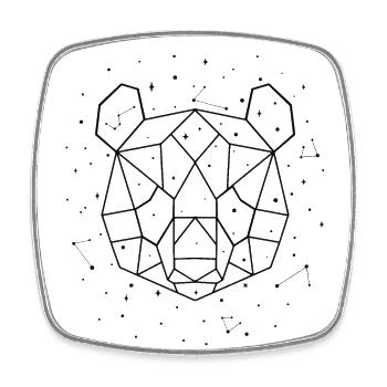 Sternbild Panda Constellation Panda Bear Friend - Square fridge magnet - white - Front