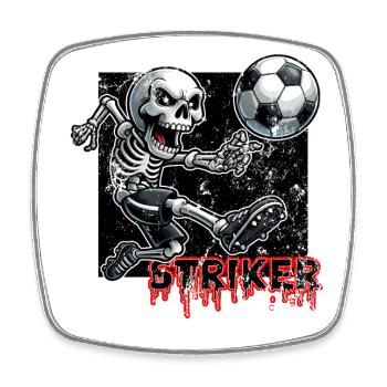 STÜRMER FUSSBALL - SKELETON - Viereckiger Kühlschrankmagnet - Weiß - Vorne
