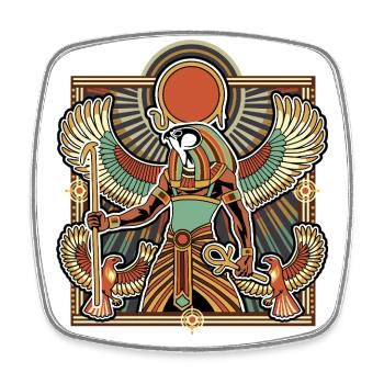 RA Gott der Sonne ÄGYPTEN - Viereckiger Kühlschrankmagnet - Weiß - Vorne