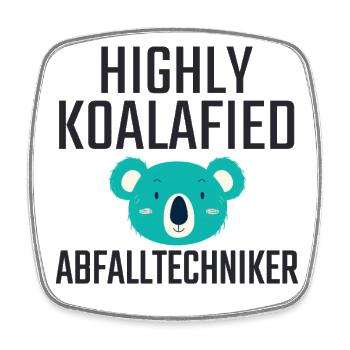 Waste Technician Koalafied - Square fridge magnet - white - Front