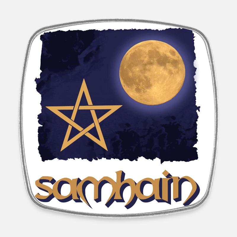 samhain 1 - Viereckiger Kühlschrankmagnet - Weiß