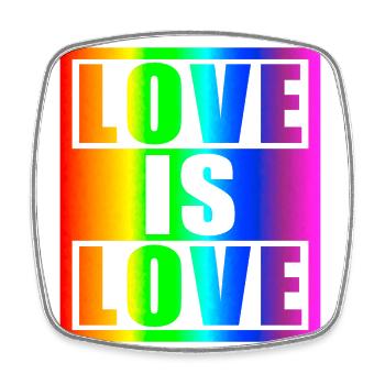Love is Love - Square fridge magnet - white - Front