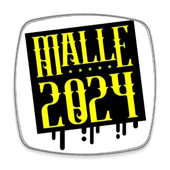 Malle 2024 Mallorca - Viereckiger Kühlschrankmagnet - Weiß - Vorne