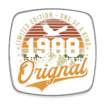Original 1988 Vintage Vintage cadeau d’anniversaire - Magnet carré - blanc - Devant