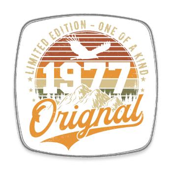 Original 1977 Vintage Vintage Cadeau d’anniversaire - Magnet carré - blanc - Devant