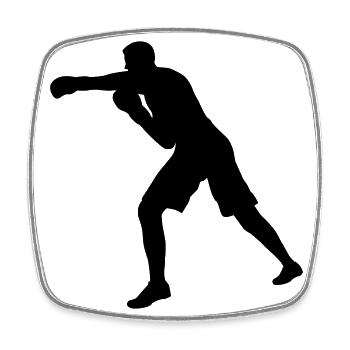 Boxer Shadow - Square fridge magnet - white - Front