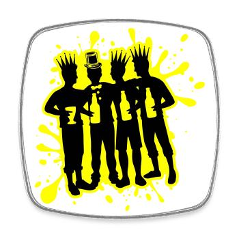 Bachelor Groom Team Bachelors - Square fridge magnet - white - Front