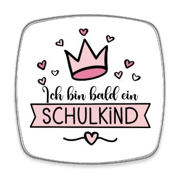 Ich Bin Bald Ein Schulkind - Viereckiger Kühlschrankmagnet - Weiß - Vorne