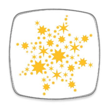 Stars - Square fridge magnet - white - Front
