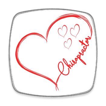 Chiropraktiker Physiotherapeut Herz I Geschenk - Viereckiger Kühlschrankmagnet - Weiß - Vorne
