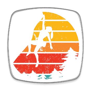 Trad Climbing Rock Climbing - Square fridge magnet - white - Front