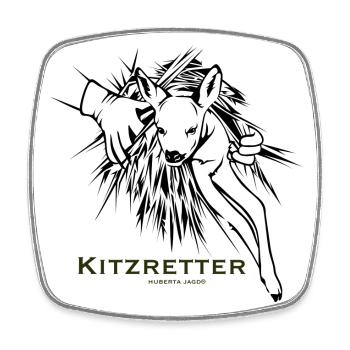 Kitzretter - Magnet carré - blanc - Devant
