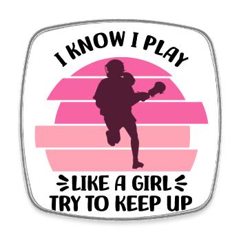 Lacrosse Team | Lacrosse Player Gifts - Square fridge magnet - white - Front