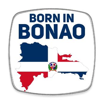 Bonao Dominikanische Republik - Viereckiger Kühlschrankmagnet - Weiß - Vorne