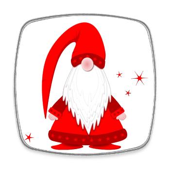 Elves Elves Gnome Gift Christmas Dwarf - Square fridge magnet - white - Front