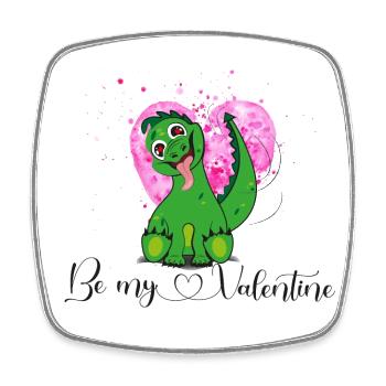 Time for Valentine's Day - Square fridge magnet - white - Front