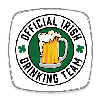 Offizielles Irish Drinking Team - Viereckiger Kühlschrankmagnet - Weiß - Vorne