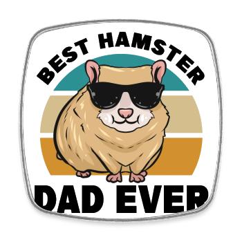 Hamster Liebhaber - Viereckiger Kühlschrankmagnet - Weiß - Vorne