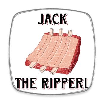 Jack the Ripperl versus Jack the Ripper - Viereckiger Kühlschrankmagnet - Weiß - Vorne