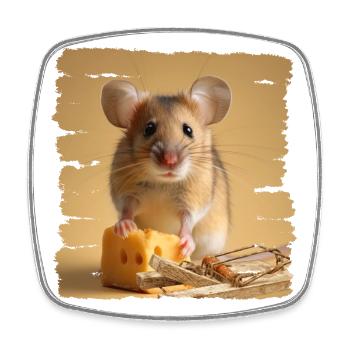 Les souris sont des animaux intelligents - Magnet carré - blanc - Devant