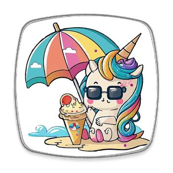Summer Rainbow - A Play of Colors - Square fridge magnet - white - Front