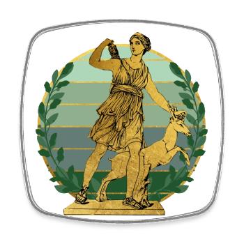 Artémis déesse de la chasse - Magnet carré - blanc - Devant