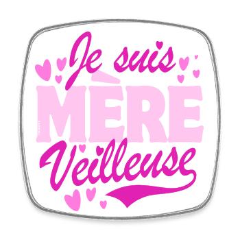 Muttertag - Ich bin eine Mutter Nachtlicht - pink - Viereckiger Kühlschrankmagnet - Weiß - Vorne