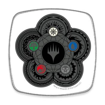 Magic: The Gathering The Five Symbols Of Magic - Square fridge magnet - white - Front