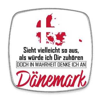 Dänemark Wahrheit - Viereckiger Kühlschrankmagnet - Weiß - Vorne
