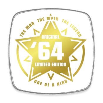Birthday Star Original 1964 - '64 Limited Edition - Magnet carré - blanc - Devant